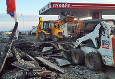 Демонтаж асфальта на АЗС Лукойл